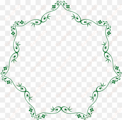 flower border png image - transparent swirl flower border png