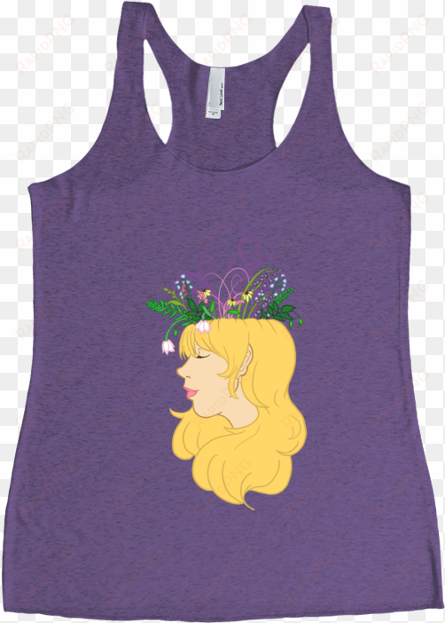 Flower Crown Racerback Tank Top - Active Tank transparent png image