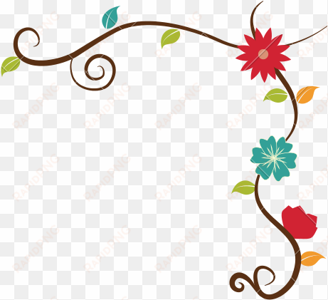 flower decorative border vector - flowers border vector png