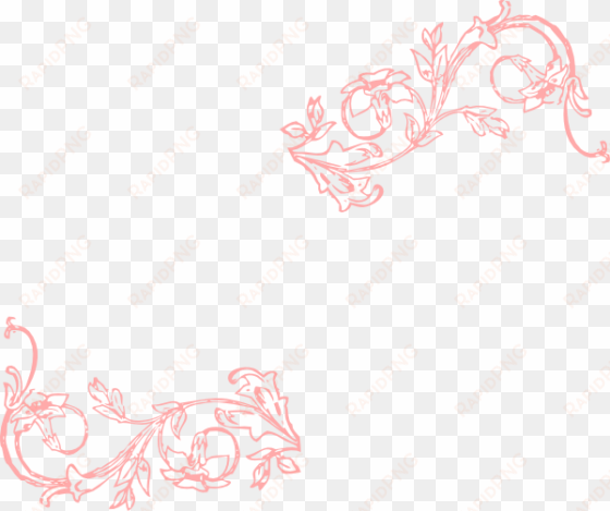 flower frame clip art at clker com vector clip art - pink flower frame png