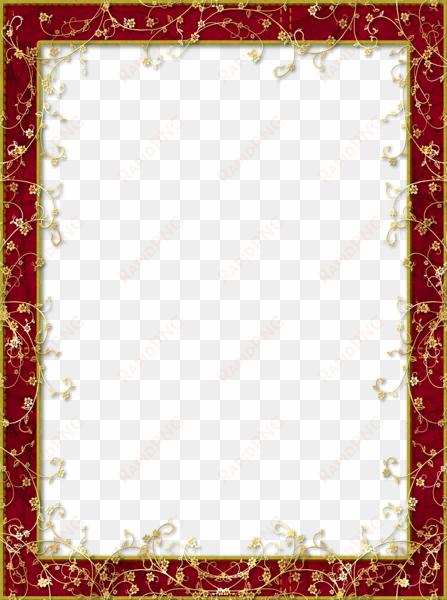 flower frame png, paper frames, wooden frames, red - red and gold borders
