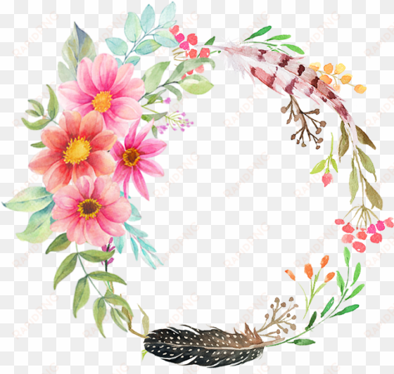 flower frame png - ring of flowers png