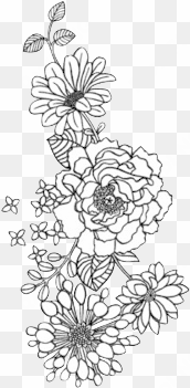 flower png tumblr - black and white flowers png