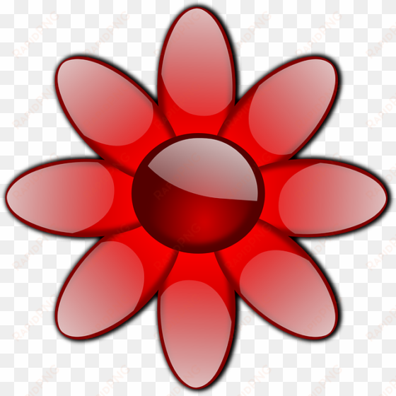 flower, red, glass, glossy, glow - flowers clip art