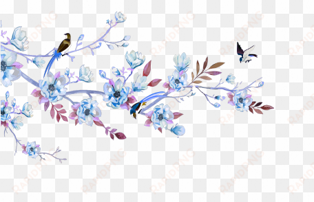 flower vector png birds