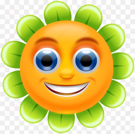 flower with a face - smiley flowers clip art