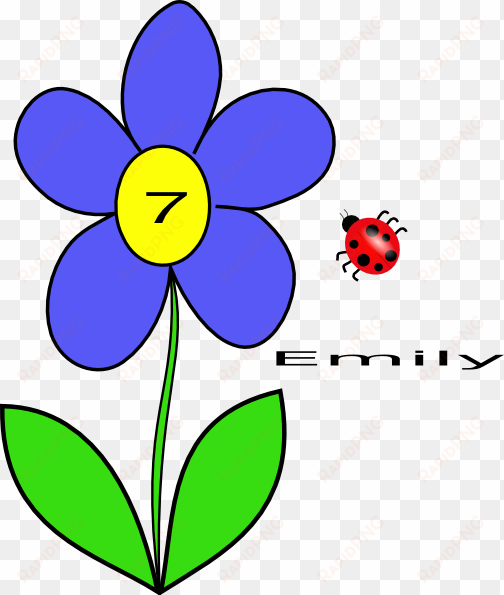 flower with ladybug svg clip arts 504 x 595 px