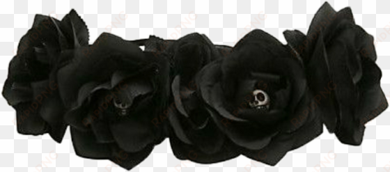 flowercrown blackflowercrownuse flower tumblr gothic - black flower crown png