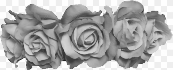 Flowercrown Flower Crown Grey Sticker By Jmp Graphic - Black Flower Crown Transparent Background transparent png image