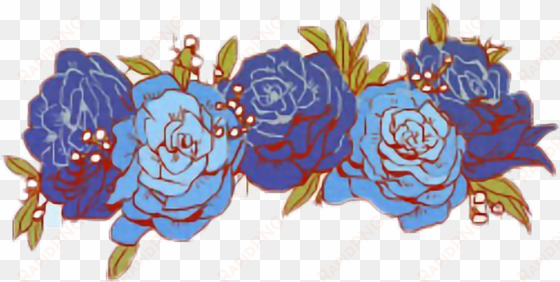 flowercrown flower tumblr blue flower crown flowercrown - yuri with a flower crown