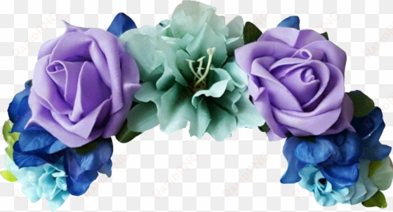 flowercrown flowers flores corona purple flower crown - stickers flowers crown png