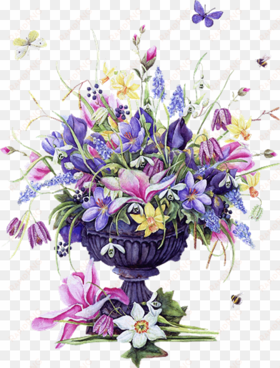 flowers, birds - gif animate bouquet hearts wallpaper butterfly fiore