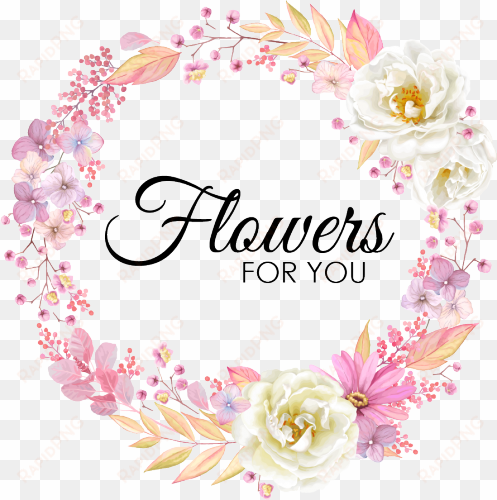 flowers for you - wreath of flowers pink