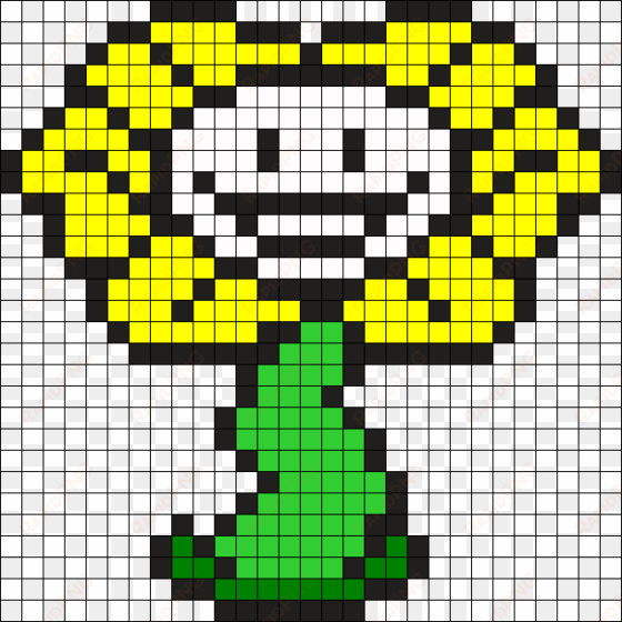 flowey undertale perler bead pattern / bead sprite - small undertale perler bead