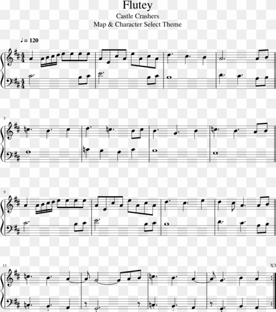 flutey sheet music 1 of 1 pages - sheet music