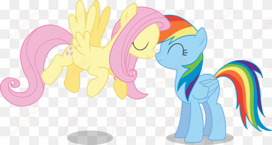 fluttershy - fluttershy et rainbow dash pony