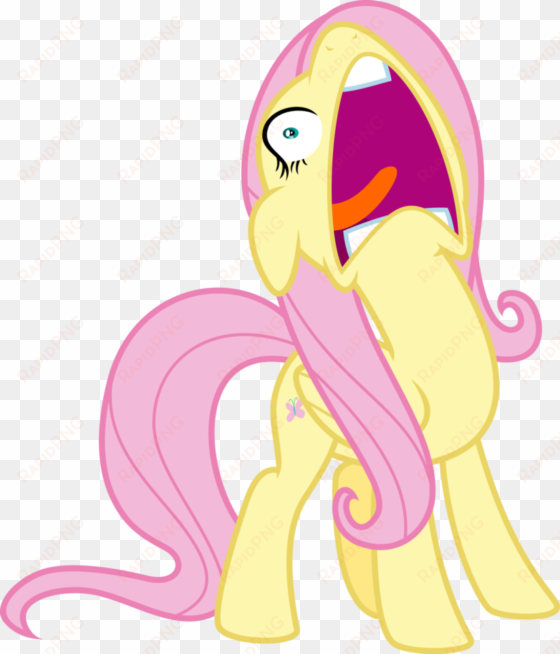 Fluttershy The By Aethon On Deviantart - Fluttershy Scream Vector transparent png image