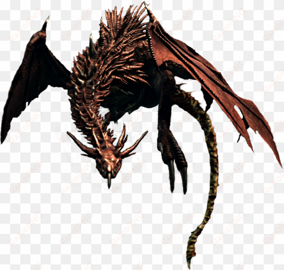 flying dragon png file - dark souls boss png