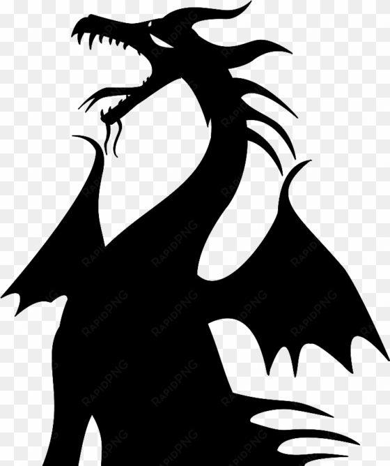flying dragon silhouette - maleficent dragon silhouette