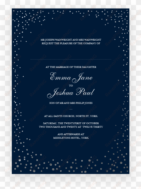 foil wedding sparkle the invite company invitation - mock object
