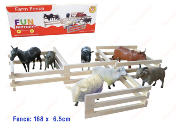 folding wooden farm fence 168cm - fun factory farm fence