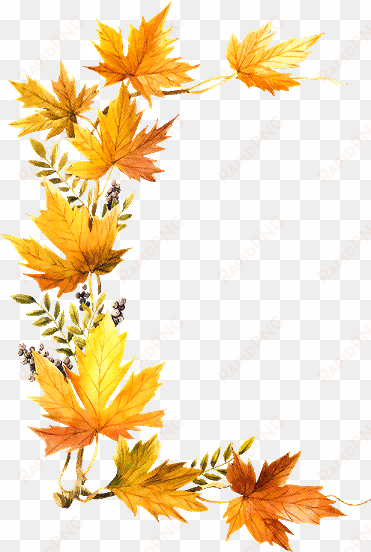 foliage clipart october - fall borders