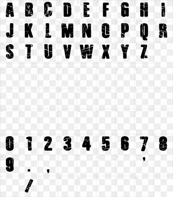 font characters - danger zone font