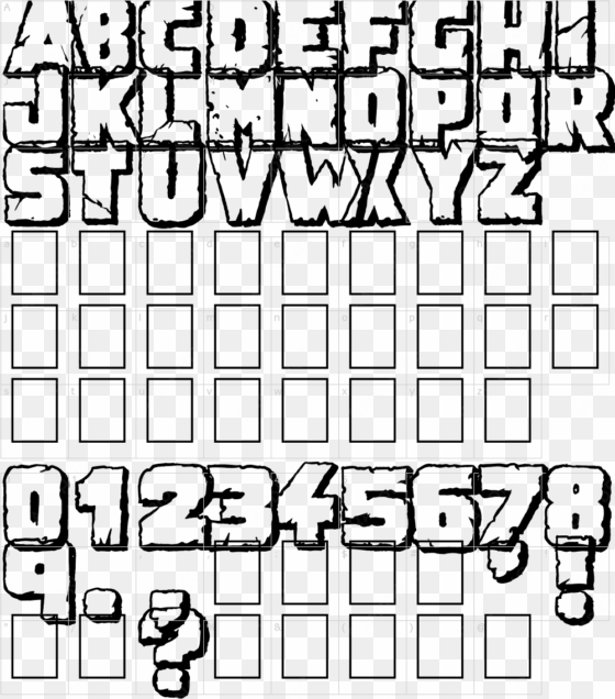 font characters - number