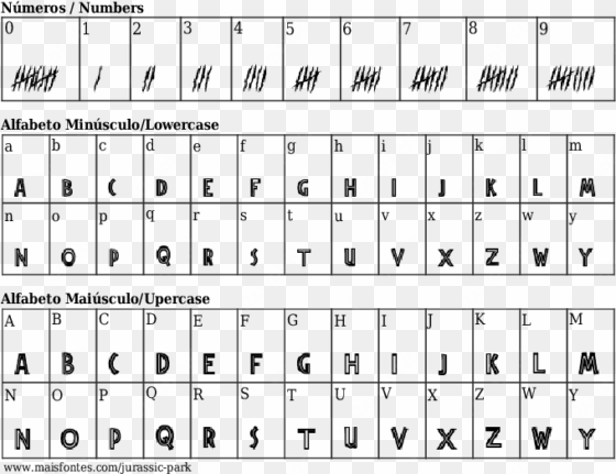 font details jurassic park - letras jurrassic park png