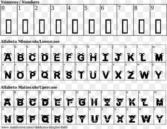 font details rilakkuma dingbat bold - alfabeto com fonte do metallica