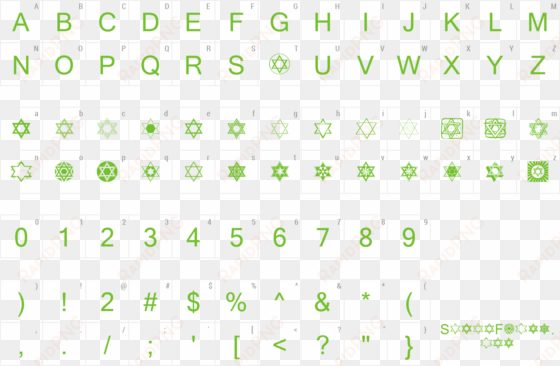 font sl star of david preview - glyphicons halflings regular