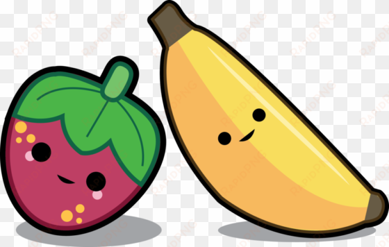 food png, bananas, strawberry, animal babies, banana, - cute strawberry and banana
