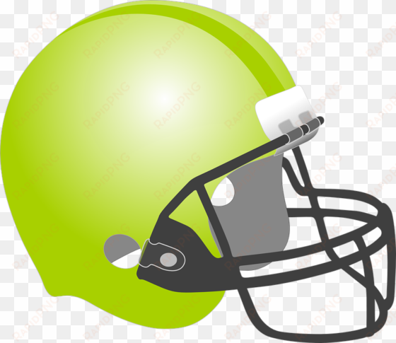 Football, Baseball, Helmet, Protection, Sport, Green - Green Football Helmet Clipart transparent png image