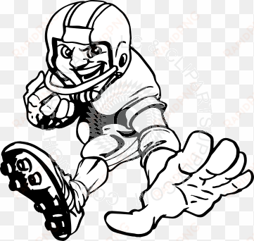 football player clip art black and white