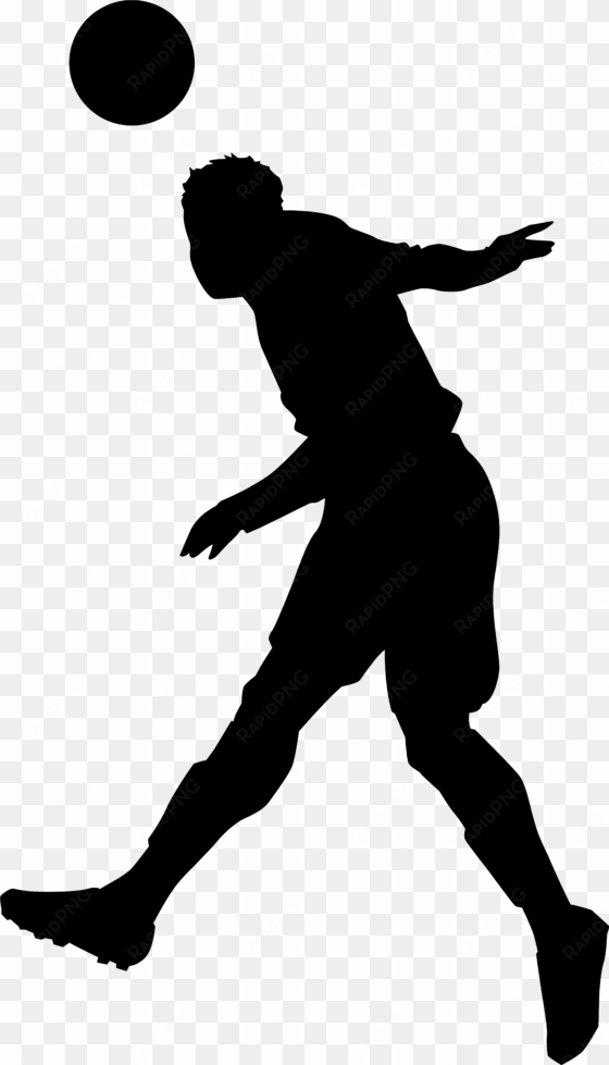footballer silhouette png clip art - playing football silhouette png