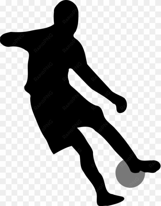 footballers' dribbling silhouette - soccer player silhouette no background