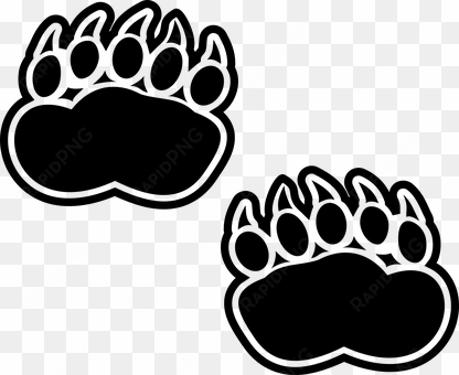 footprints, bear, claws, paws, icon - bear footprint