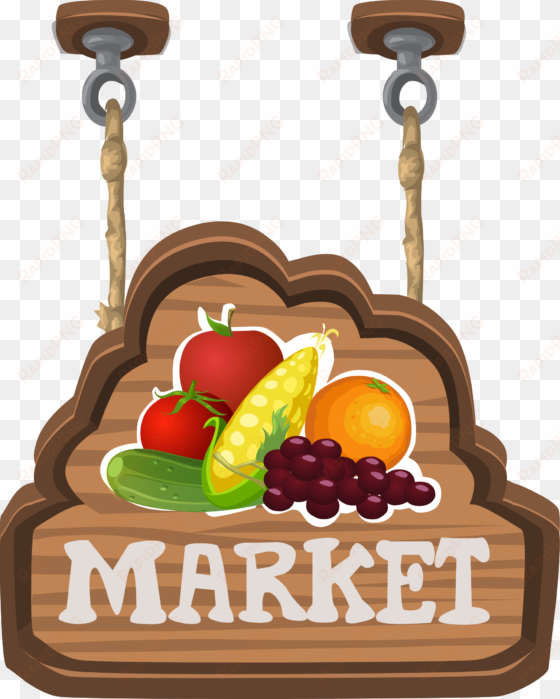 for a fruit veg market from glitch - market signage clip art