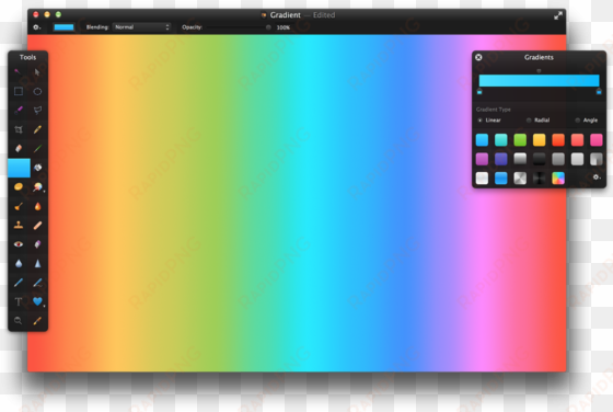 for example, select the blue gradient preset - pixelmator color