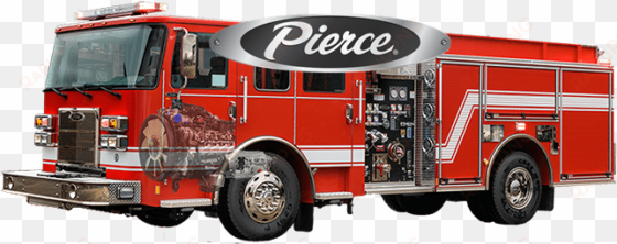 for firefighters who work hard, pierce ford power stroke® - fire truck transparent png