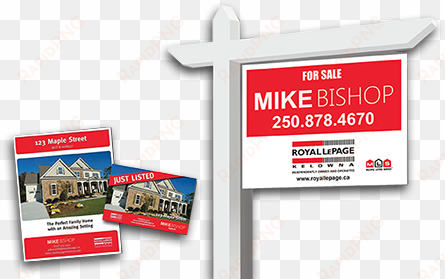 for sale sign, post cards, and flyers - real estate sign post png
