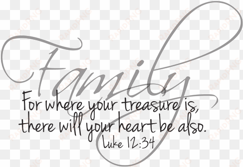 for where your treasure is your heart will be there - bible quote on family