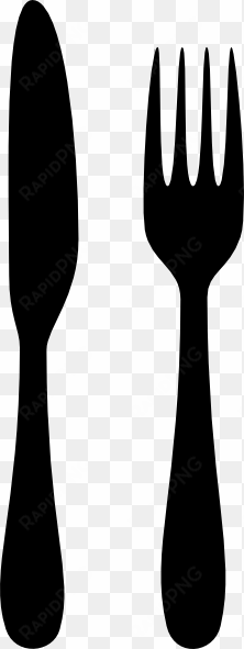fork clipart black - fork and knife silhouette