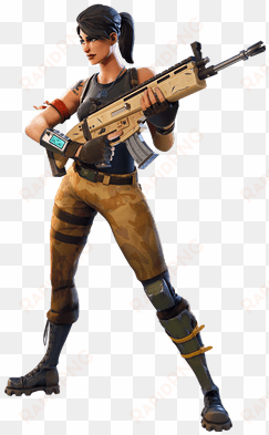 fortnite girl character with gun - fortnite character transparent