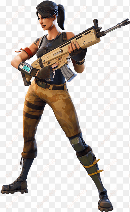 fortnite girl character with gun - fortnite character transparent
