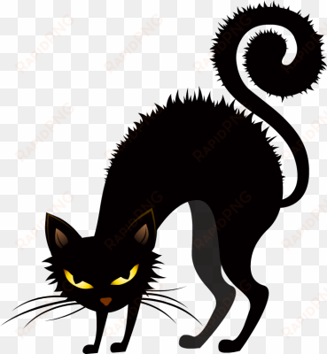 fotor halloween clip art - scary black halloween cat