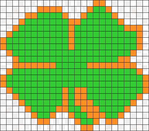 four leaf clover perler bead pattern / bead sprite - four leaf clover perler bead patterns