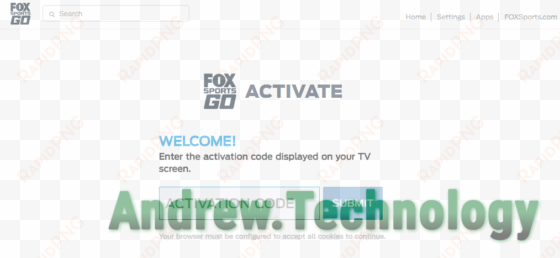 fox sports go activate "enter the activation code displayed - computer program