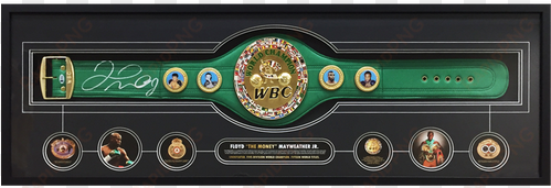 framed floyd mayweather signed wbc belt - electronics