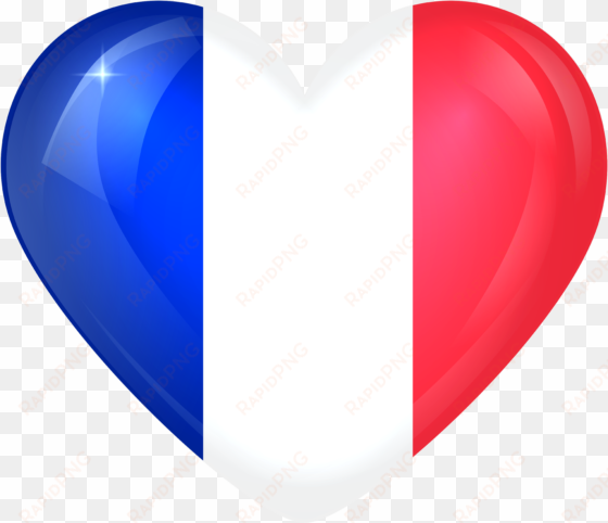 France Large Heart Gallery Yopriceville High Quality - France Heart Flag transparent png image